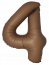 Логотип «Шар (40''/102 см) Цифра, 4 Slim, Шоколад, Матовый, 1 шт. в уп.»