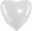 Логотип «Шар (32''/81 см) Сердце, Белый, 1 шт.»