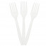 Логотип «Вилки, Белый, 15 см, 10 шт. в упак.»