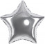 Логотип «Шар (4''/10 см) Микро-звезда, Серебро, 1 шт.»