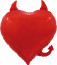Логотип «Шар (30''/76 см) Сердце, Чертенок, Красный, 1 шт. в уп.»