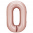 Логотип «Шар (40''/102 см) Цифра, 0, Винтажная роза, Сатин, 1 шт. в уп.»