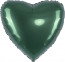 Логотип «Шар (18''/46 см) Сердце, Темно-зеленый, Сатин, 1 шт.»
