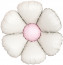 Логотип «Шар с клапаном (15''/38 см) Мини-цветок, Ромашка, Кремовый, Сатин, 5 шт. в уп.»