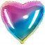 Логотип «Шар (18''/46 см) Сердце, Нежная радуга, Градиент, 1 шт.»