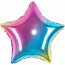 Логотип «Шар (18''/46 см) Звезда, Нежная радуга, Градиент, 1 шт.»