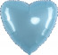 Логотип «Шар (18''/46 см) Сердце, Голубой, Сатин, 1 шт.»