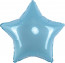 Логотип «Шар (18''/46 см) Звезда, Голубой, Сатин, 1 шт.»