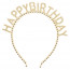 Логотип «Ободок, Happy Birthday, Сверкающий жемчуг, Золото, 1 шт.»
