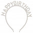 Логотип «Ободок, Happy Birthday, Сверкающий жемчуг, Серебро, 1 шт.»