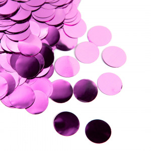 Логотип «Конфетти фольга Круг, Розовый, Металлик, 2 см, 50 г.»