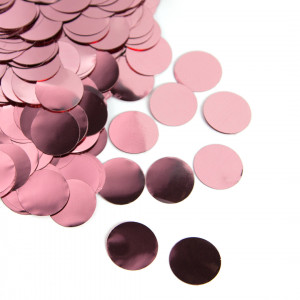 Логотип «Конфетти фольга Круг, Розовое Золото, Металлик, 2 см, 50 г.»
