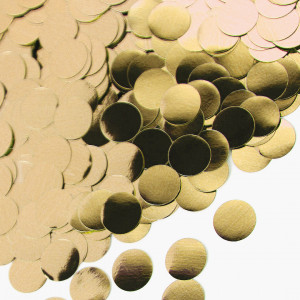 Логотип «Конфетти фольга Круг, Темное золото, Металлик, 1 см, 50 г.»
