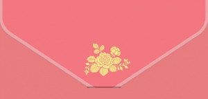 Логотип «Конверт для денег, текстура бархата, Цветочное настроение, Красный, 1 шт.»