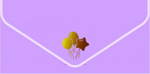 Логотип «Конверт для денег, текстура бархата, Воздушные шарики, Сиреневый, 1 шт.»