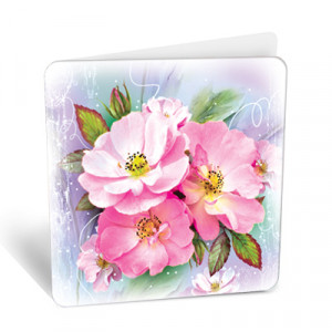 Логотип «Мини-открытка, Нежные цветы, 7,1*7 см, 20 шт.»
