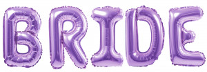 Логотип «Набор шаров-букв (16''/41 см) Мини-Надпись "BRIDE", Сиреневый, 1 шт. в уп.»