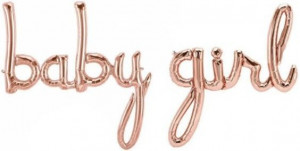 Логотип «Набор шаров-букв (16''/41 см) Мини-Надпись "Baby Girl", Розовое Золото, 1 шт. в уп.»