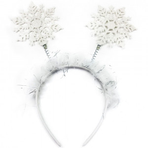 Логотип «Ободок, Снежинки, Белый, 1 шт.»