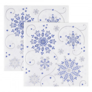 Логотип «Салфетки, Волшебные снежинки, Белый, 33*33 см, 20 шт.»