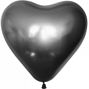 Логотип «Сердце (12''/30 см) Графит (534), хром, 25 шт.»