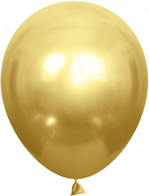 Логотип «Шар (10''/25 см) Золото, хром, 50 шт.»
