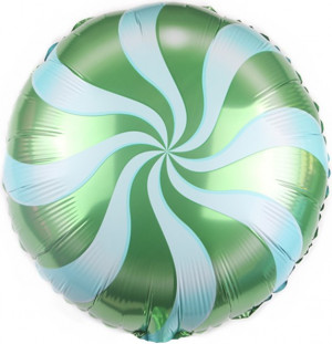 Логотип «Шар (18''/46 см) Круг, Леденец, Зеленый, 1 шт.»