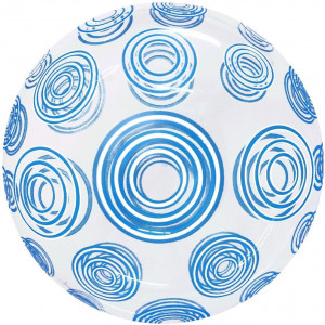 Логотип «Шар (20''/51 см) Deco Bubble, Голубые круги, Прозрачный, Кристалл, 1 шт. в уп.»