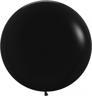 Логотип «Шар (24''/61 см) Черный (080), пастель, 3 шт.»