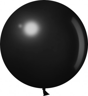 Логотип «Шар (24''/61 см) Черный, пастель, 1 шт.»
