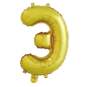 Логотип «Шар с клапаном (16''/41 см) Мини-буква, Э, Золото, 1 шт. в уп.»