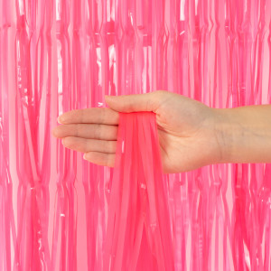 Логотип «Занавес Дождик Сочный цвет, Розовый, 100*200 см, 1 шт.»