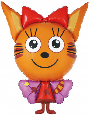 Логотип «Шар (42''/107 см) Фигура, Три Кота, Карамелька Фея, 1 шт. в уп.»