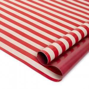 Логотип «Упаковочная бумага 80гр (0,7*1 м) Полоски, Красный, 2 ст, 10 шт.»