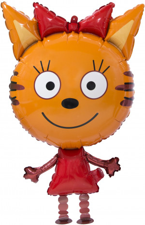 Логотип «Шар 3D (32''/81 см) Ходячая Фигура, Три Кота, Карамелька, 1 шт. в уп.»