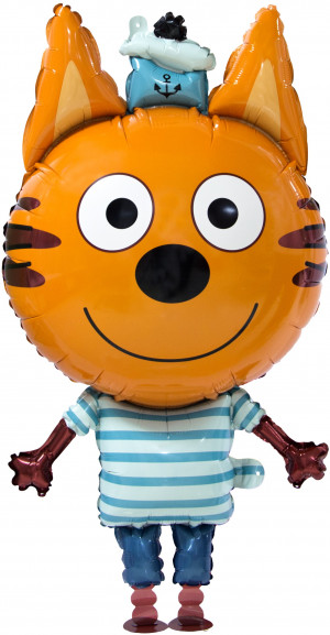 Логотип «Шар 3D (39''/99 см) Ходячая Фигура, Три Кота, Коржик, 1 шт. в уп.»