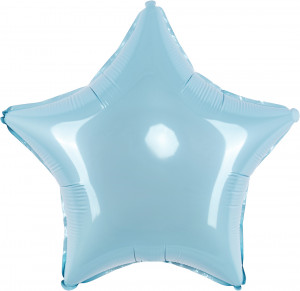 Логотип «Шар (18''/46 см) Звезда, Голубой, Макарунс, 1 шт.»