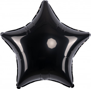 Логотип «Шар (18''/46 см) Звезда, Черный, 1 шт.»