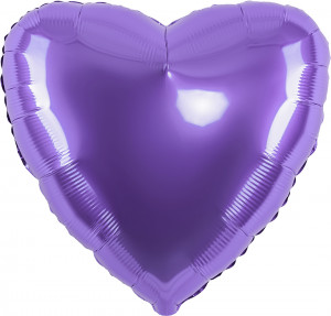 Логотип «Шар (18''/46 см) Сердце, Сиреневый, 1 шт.»