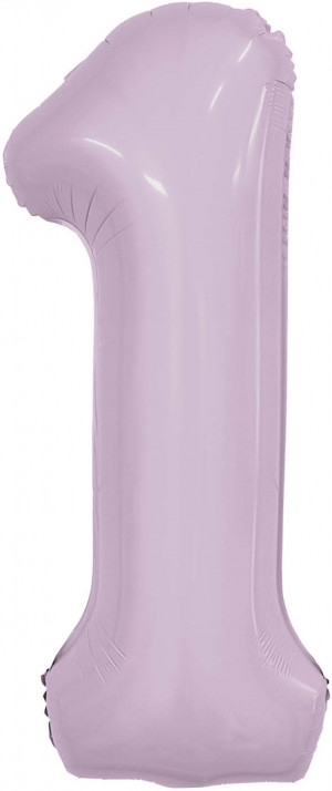 Логотип «Шар (40''/102 см) Цифра, 1 Slim, Орхидея, 1 шт. в уп.»