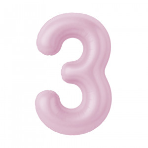 Логотип «Шар (40''/102 см) Цифра, 3 Slim, Зефирный, 1 шт. в уп.»