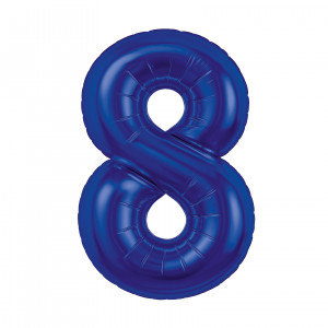 Логотип «Шар (40''/102 см) Цифра, 8 Slim, Полуночно-синий, 1 шт. в уп.»