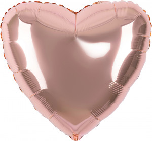 Логотип «Шар (18''/46 см) Сердце, Розовое Золото, 1 шт.»