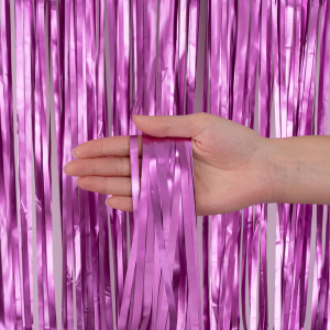 Логотип «Занавес Дождик Сиреневый, Матовый металл, 100*200 см, 1 шт.»