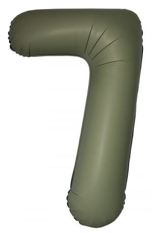 Логотип «Шар (40''/102 см) Цифра, 7 Slim, Оливковый, Матовый, 1 шт.»