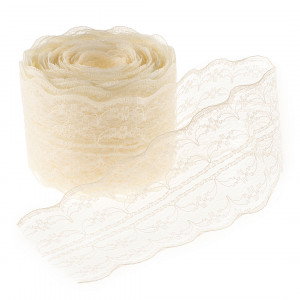 Логотип «Декоративная лента (4,5 см*10 м) Широкое Кружево, Айвори, 1 шт.»