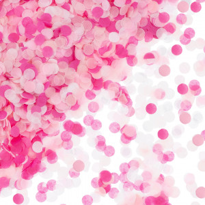 Логотип «Конфетти тишью Круг, Розовый микс, 1 см, 50 г.»