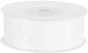 Логотип «Лента органза (2,5 см*22,85 м) Белый, 1 шт.»