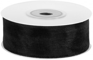 Логотип «Лента органза (2,5 см*22,85 м) Черный, 1 шт.»