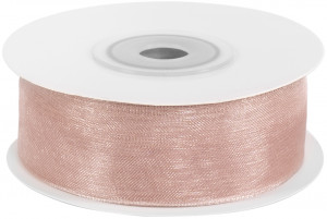 Логотип «Лента органза (2,5 см*22,85 м) Розовое Золото, 1 шт.»